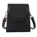 Retro Shoulder Bag Women's Vertical Square Bag Embossed Crossbody Bags