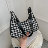 Leopard Print Canvas Shoulder Bag Retro Mini Underarm Bags