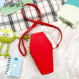 Coffin Shape Crossbody Handbag for Halloween Theme Party