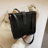 Retro Bucket Bag Women's Large-Capacity Shoulder Messenger Bag