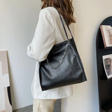 Retro Leather Crossbody Bucket Bags Women Shoulder Bags Large Capacity