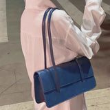 Vintage Green Underarm Bag Women's Square Shoulder Purse