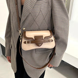 Retro Small PU Leather Flap Crossbody Bag for Women Totes Handbag