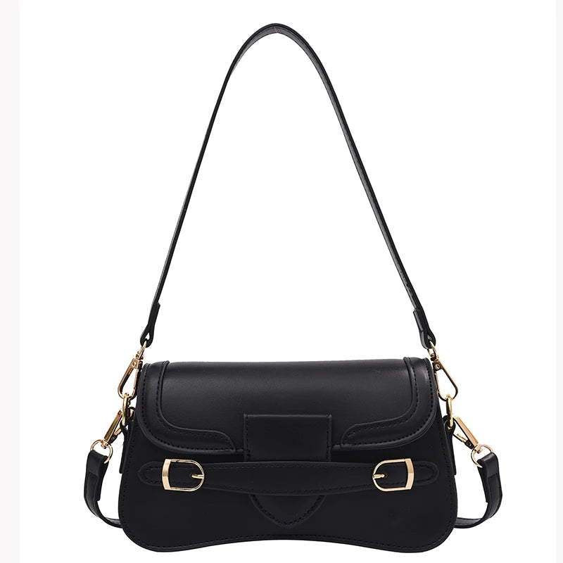 Retro Small PU Leather Flap Crossbody Bag for Women Totes Handbag