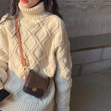 Retro Mini Square Bag Female One-shoulder Messenger Bag