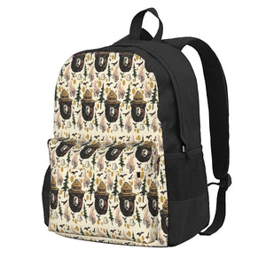 Vintage Smokey Bear Pattern Backpack Waterproof Bag