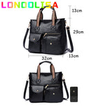 Vintage Leather Handbags for Women Large Tote Shoulder Bags Female Sac