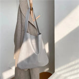Retro Soft Leather Shoulder Bag Large Capacity Tote Handbag Purse Lady Bags