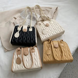 Soft Leather Crossbody Bag Retro Solid Handbag for Women