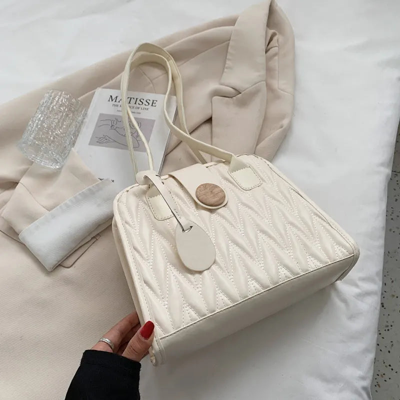 Soft Leather Crossbody Bag Retro Solid Handbag for Women