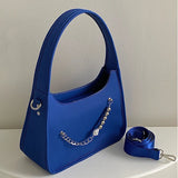 Solid Leather Beading Women's Handbag Shoulder Bag