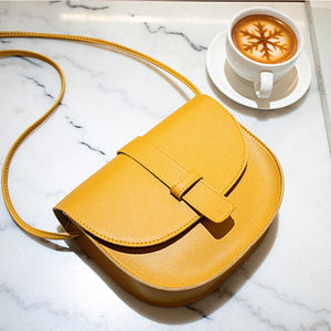 Retro Leather Women's Shopping Bag Handbags Shoulder Saddle Bag