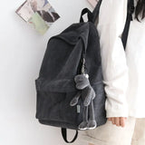 Retro Canvas Backpack School Bag Zipper Harajuku Bags