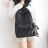 Retro Canvas Backpack School Bag Zipper Harajuku Bags