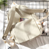 Retro Canvas Backpack School Bag Zipper Harajuku Bags