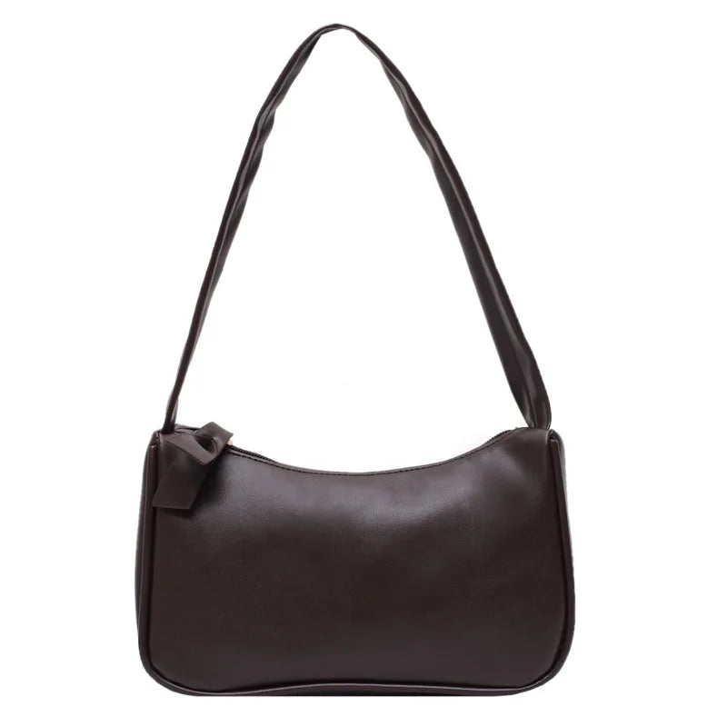 Retro PU Leather Tote Bag Women's Shoulder Handbag
