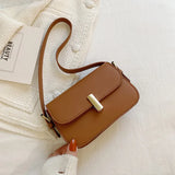Retro Leather Shoulder Bag Small Square Bag Handbag