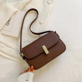 Retro Leather Shoulder Bag Small Square Bag Handbag