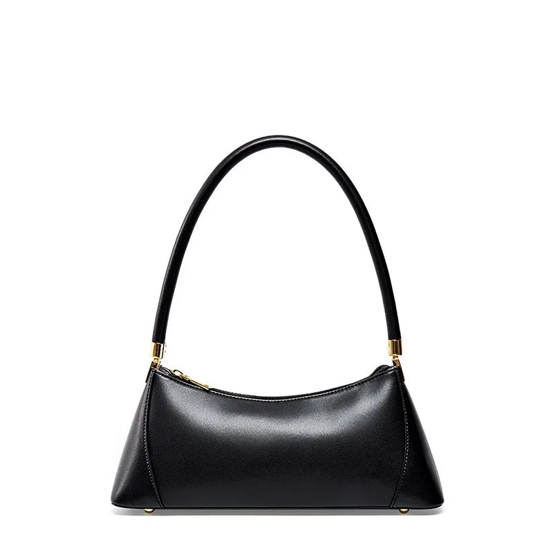 Retro Solid Leather Underarm Shoulder Bag for Women Trends