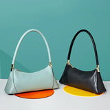 Retro Solid Leather Underarm Shoulder Bag for Women Trends