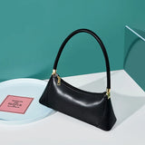 Retro Solid Leather Underarm Shoulder Bag for Women Trends