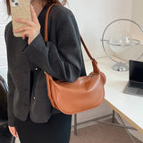 Retro Half Moon PU Leather Handbag for Women