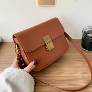 Retro Small PU Leather Crossbody Bag for Women Tote Wallet Handbags