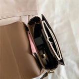 Retro Small PU Leather Crossbody Bag for Women Tote Wallet Handbags