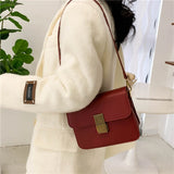 Retro Small PU Leather Crossbody Bag for Women Tote Wallet Handbags