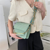 Retro Spring Women's Shoulder Bag Crossbody Diamond Pattern Texture Small Bag