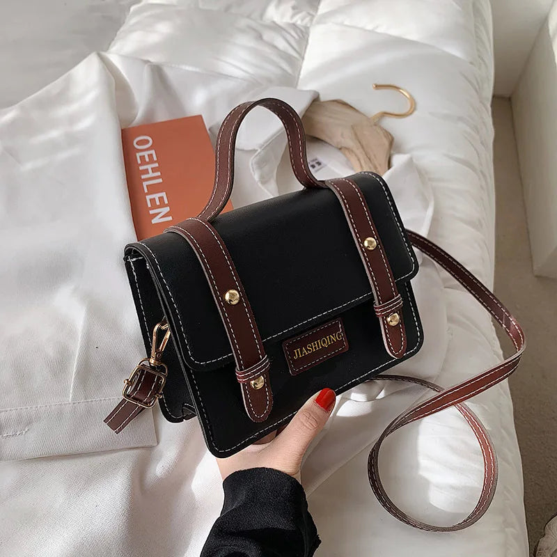 Retro Spring Handbags For Women Pu Leather Shoulder Bag