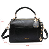 Retro Square Box Handbag Small Women Bag Crossbody Rivet Clutch Purse