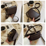 Stone Pattern Women's Saddle Bag Acrylic Shoulder Crossbody Bag
