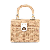 Retro Straw Weave Shoulder Bag Crossbody Bag Top-handle Bag