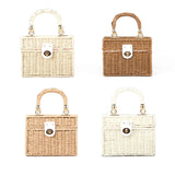 Retro Straw Weave Shoulder Bag Crossbody Bag Top-handle Bag