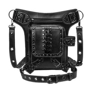 Steampunk Waist Bag Thigh Leg PU Leather Adjustable Strap Shoulder Bag