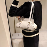 Retro Style Underarm Shoulder Bags Woman Purses Texture Boston Bag