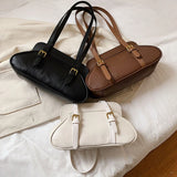 Retro Style Underarm Shoulder Bags Woman Purses Texture Boston Bag
