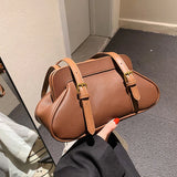 Retro Style Underarm Shoulder Bags Woman Purses Texture Boston Bag