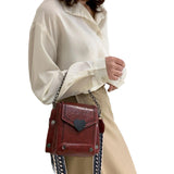 Retro Style Women PU Leather Messenger Crossbody Bag Heart Buckle Shoulder Purse