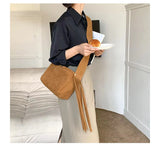 Retro Tassel Handbag Faux Suede Shoulder Crossbody Bag