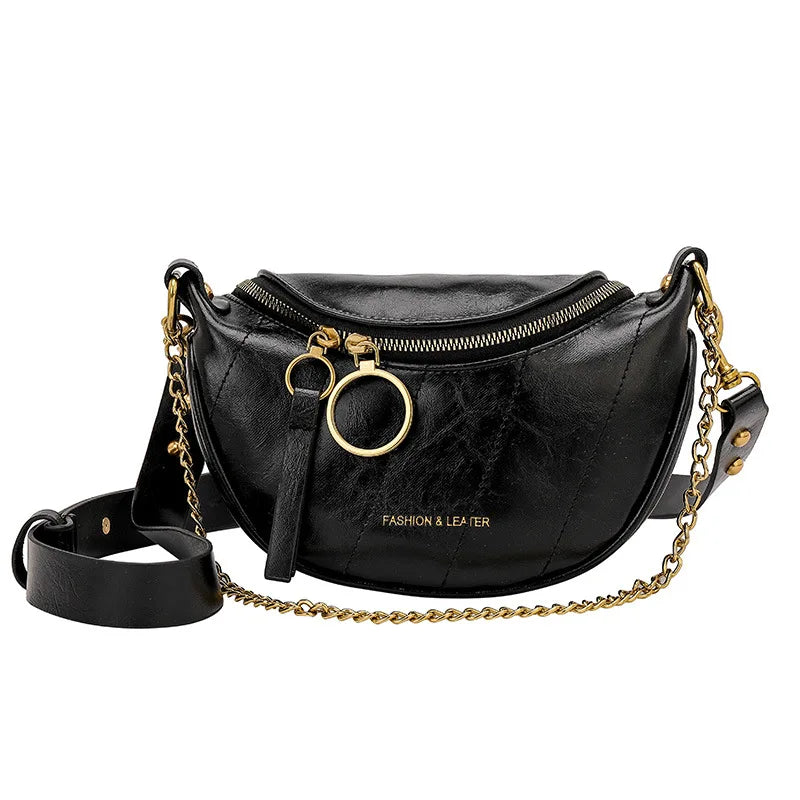 Retro Texture Embroidery Thread Ladies Chest Bag