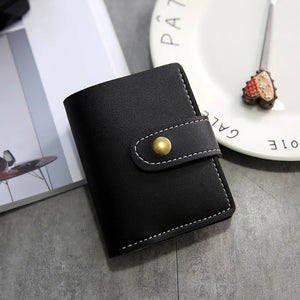Vintage Two Fold Sewing Thread Portable Wallet Women's High British Style