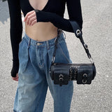 Retro Underarm Bag Handbags Women Bags Female Motorcycle Shoulder Bag