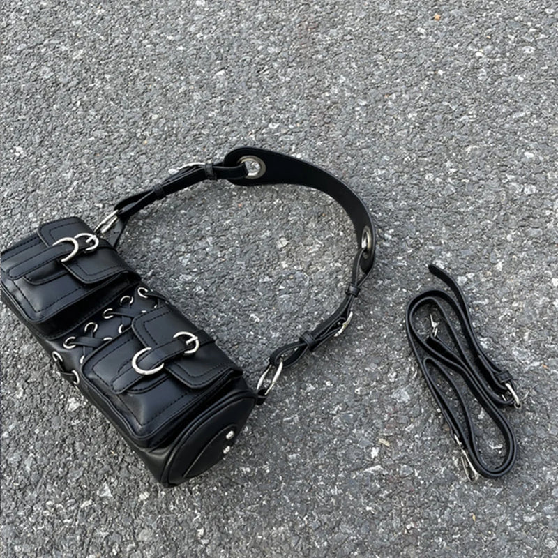 Retro Underarm Bag Handbags Women Bags Female Motorcycle Shoulder Bag
