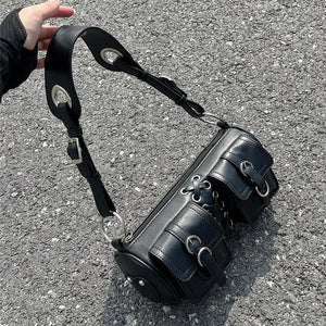 Retro Underarm Bag Handbags Women Bags Female Motorcycle Shoulder Bag