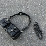 Retro Underarm Bag Handbags Women Bags Female Motorcycle Shoulder Bag