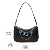 Retro Bow Handbag PU Leather Shoulder Bag for Women