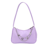 Retro Bow Handbag PU Leather Shoulder Bag for Women