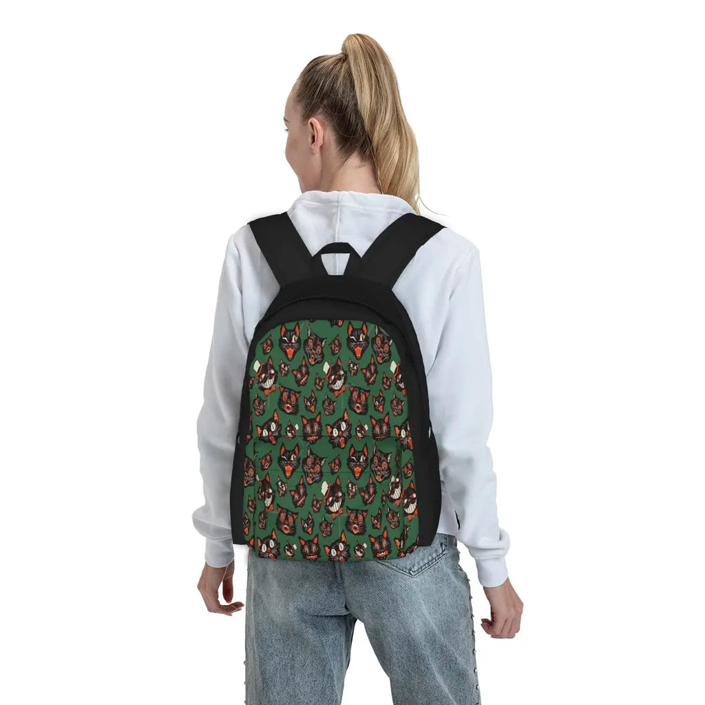 Retro Vintage Halloween Cat Backpacks Men's Backpacks Bags For Women School Bag